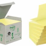 Karteczki samoprzylepne POST-IT® Recycled Z-Notes (R330-1B), 76x76mm, 6x100 kart., żółte