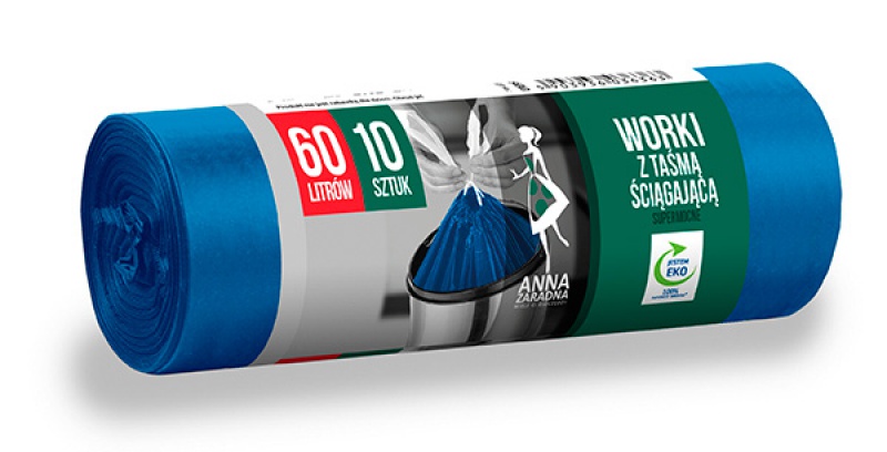 254311-231005-worki_na_smieci_anna_zaradna_z_tasma_sciagaj-800w Worki na śmieci ANNA ZARADNA, z taśmą ściągającą, supermocne, 60 l, 10 szt., niebieskie - obrazek 1