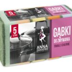 Gąbki do zmywania ANNA ZARADNA, prostokątne, 5 szt., mix kolorów