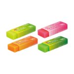 Gumka uniwersalna KEYROAD, neon, 60x21x11 mm, pakowane na displayu, mix kolorów - obrazek 2