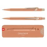 Ołówek automatyczny CARAN D'ACHE 844 Brut Rose, w pudełku, różowe złoto - obrazek 2