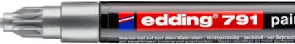 Marker olejowy e-791 EDDING, 1-2mm, srebrny