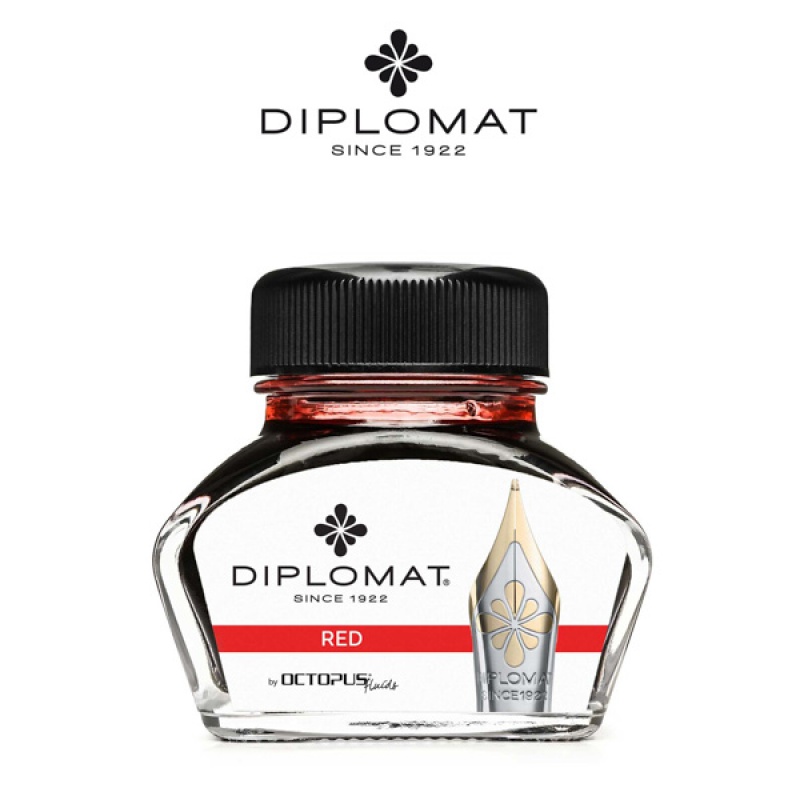 289487-304190-atrament_do_pior_wiecznych_diplomat_w_kalama-800w Atrament do piór wiecznych DIPLOMAT, w kałamarzu, 30 ml, czerwony - obrazek 1