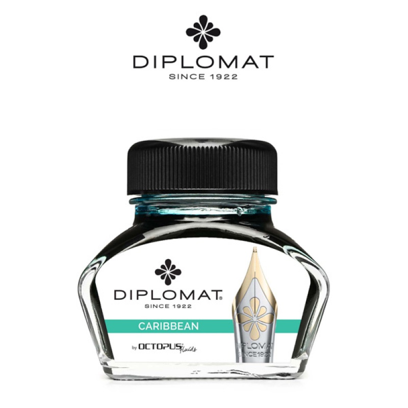 289519-304198-atrament_do_pior_wiecznych_diplomat_w_kalama-800w Atrament do piór wiecznych DIPLOMAT, w kałamarzu, 30 ml, karaibski turkus - obrazek 1