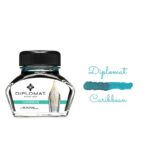 Atrament do piór wiecznych DIPLOMAT, w kałamarzu, 30 ml, karaibski turkus - obrazek 2