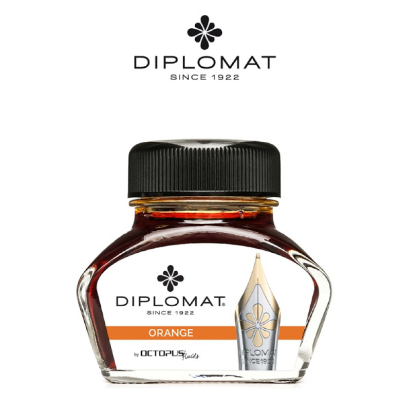 289531-304201-atrament_do_pior_wiecznych_diplomat_w_kalama-800w Atrament do piór wiecznych DIPLOMAT, w kałamarzu, 30 ml, pomarańczowy - obrazek 1
