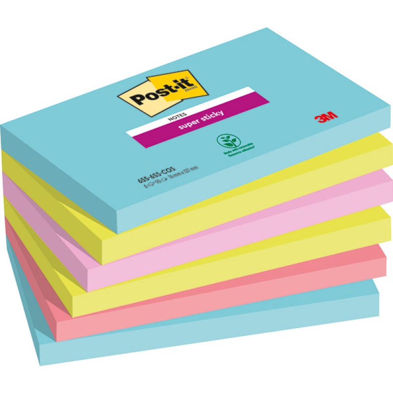 296001-323187-karteczki_samoprzylepne_post_it_super_sticky-800w Karteczki samoprzylepne Post-it® Super Sticky, COSMIC, 76x127mm, 6x90 kart. - obrazek 1