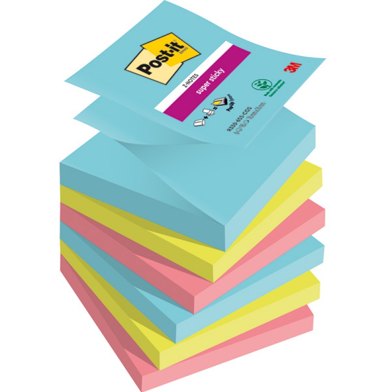 296028-323190-karteczki_samoprzylepne_post_it_super_sticky-800w Karteczki samoprzylepne Post-it® Super Sticky Z-Notes, COSMIC, 76x76mm, 6x90 kart. - obrazek 1