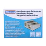 Temperówka DONAU, aluminiowa, podwójna, srebrna - obrazek 3
