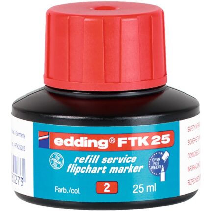 Tusz do uzupełniania markerów do flipchartów e-FTK 25 EDDING, czerwony