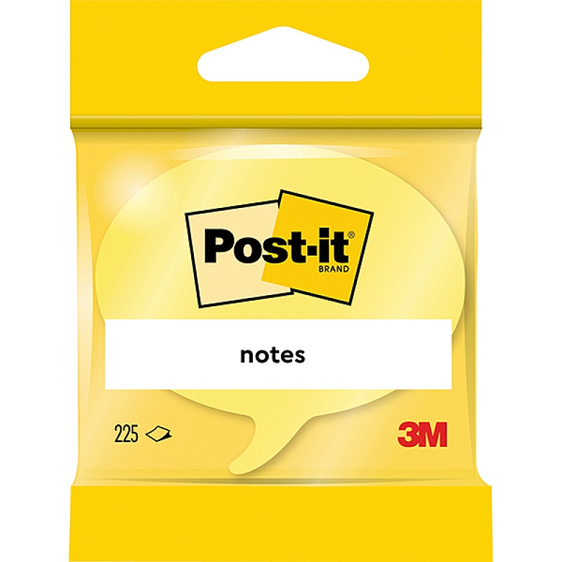 317080-72911-kostka_samoprzylepna_post_it_2007sp_1x225_kar-800w Kostka samoprzylepna POST-IT® (2007SP), 1x225 kart., w kształcie chmurki komiksowej - obrazek 1