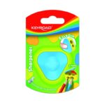 Temperówka plastikowa KEYROAD, trójkątna, podwójna, 1szt., blister, mix kolorów
