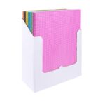 Teczka z gumką DONAU, karton, A4, 400gsm, 3-skrz., mix kolorów w kratę - obrazek 2