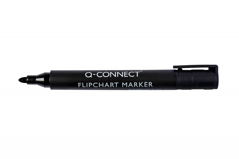327512-357246-marker_do_flipchartow_q_connect_okragly_czar-800w Marker do flipchartów Q-CONNECT, okrągły, czarny - obrazek 1