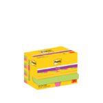 Karteczki samoprzylepne POST-IT® Super Sticky, 47,6x47,6mm, 12x90 kart., paleta Carnival - obrazek 2