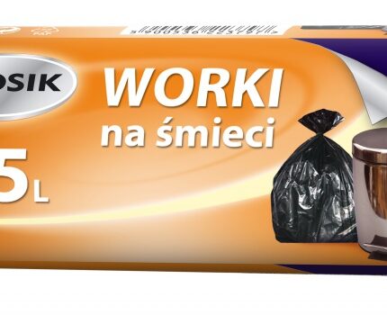 Worki na śmieci GROSIK, HDPE, 35l, 50 szt., czarne