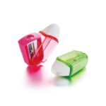 Temperówka plastikowa KEYROAD z gumką, Twist, pojedyńcza, w plastikowej tubie - obrazek 2