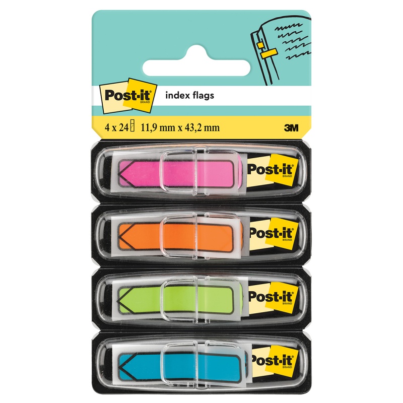 334248-19930-zakladki_indeksujace_post_it_684_arr4_pp_11_9-800w Zakładki indeksujące POST-IT® (684-ARR4), PP, 11,9x43,2mm, strzałka, 4x24 kart., mix kolorów neonowy - obrazek 1