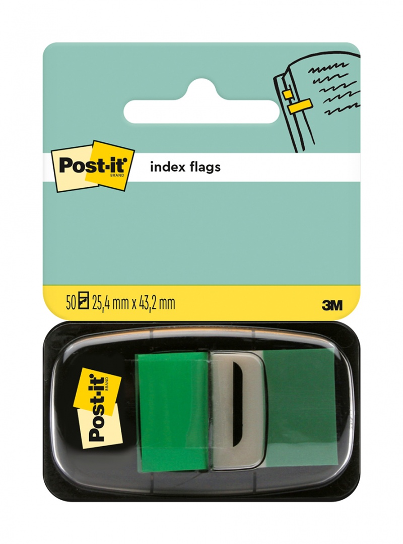 334254-19922-zakladki_indeksujace_post_it_680_3_pp_25_4x43-800w Zakładki indeksujące POST-IT® (680-3), PP, 25,4x43,2mm, 50 kart., zielone - obrazek 1