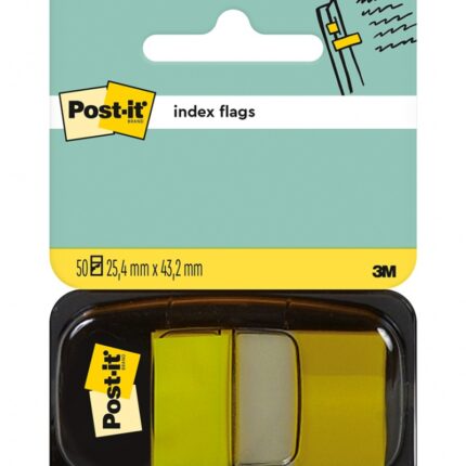 Zakładki indeksujące POST-IT® (680-5), PP, 25,4x43,2mm, 50 kart., żółte
