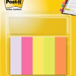 Znaczniki POST-IT® (670/5), papier, 15x50mm, 5x100 kart., mix kolorów neonowy