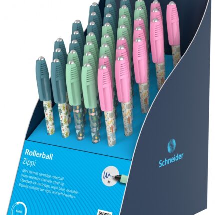 Display piór kulkowych SCHNEIDER Zippi, 40 szt., mix kolorów