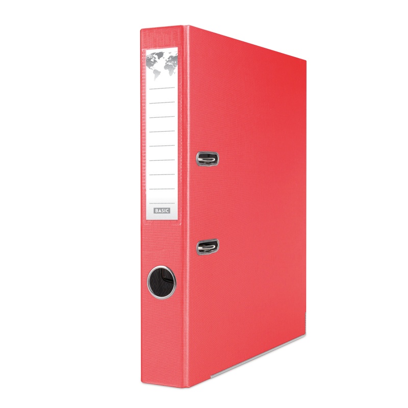 341985-237318-segregator_basic_s_z_szyna_pp_a4_50mm_czerwo-800w Segregator BASIC-S z szyną, PP, A4/50mm, czerwony - obrazek 1