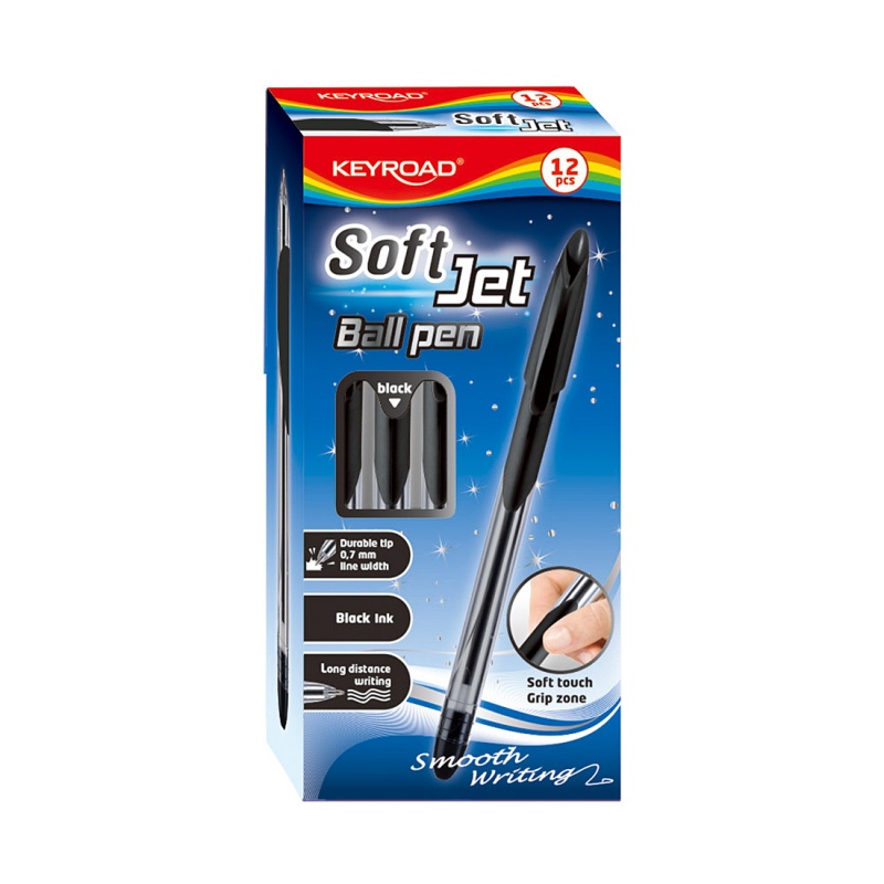 342454-367698-dlugopis_klasyczny_keyroad_ball_pen_soft_jet-800w Długopis klasyczny KEYROAD, Ball Pen Soft Jet, 0,7mm, czarny - obrazek 1