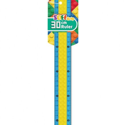 Linijka plastikowa KEYROAD, w kształcie klocków, 30cm, zawieszka, mix kolorów