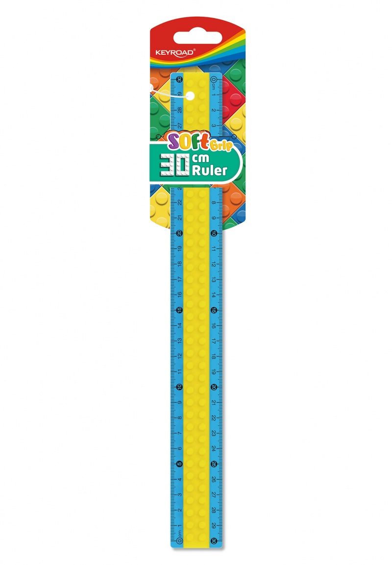 342462-367700-linijka_plastikowa_keyroad_w_ksztalcie_klock-800w Linijka plastikowa KEYROAD, w kształcie klocków, 30cm, zawieszka, mix kolorów - obrazek 1