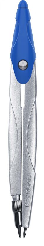 Cyrkiel metalowy KEYROAD, w etui, z grafitami, pakowany w display, mix kolorów - obrazek 5