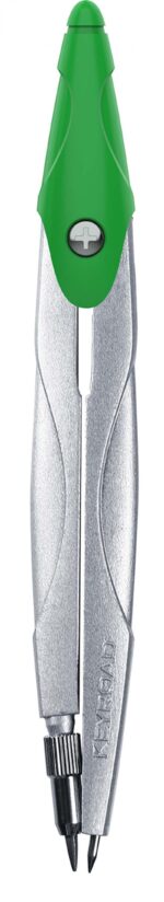 Cyrkiel metalowy KEYROAD, w etui, z grafitami, pakowany w display, mix kolorów - obrazek 6