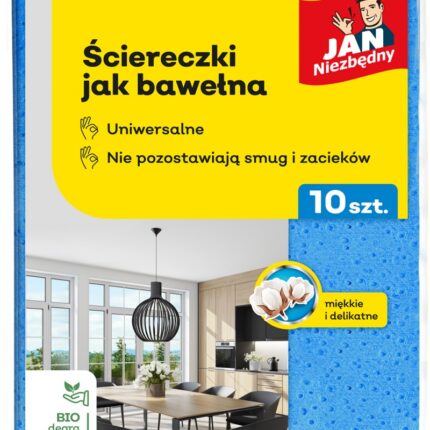 Ściereczki jak bawełna JAN NIEZBĘDNY, 10 szt., mix kolorów