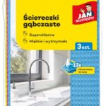 Ściereczki gąbczaste JAN NIEZBĘDNY, 3 szt., mix