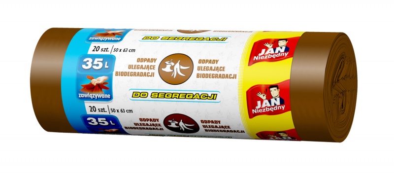 342581-366447-worki_na_smieci_jan_niezbedny_do_segregacji_-800w Worki na śmieci JAN NIEZBĘDNY, do segregacji, easy pack, 35l, 20szt., brązowe - obrazek 1