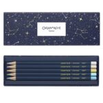 Kredki CARAN D'ACHE Cosmic Blue, w pudełku, 10 szt., mix kolorów metalicznych - obrazek 2