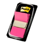 Zakładki indeksujące POST-IT® (680-21), PP, 25,4x43,2mm, 50 kart., jaskraworóżowe - obrazek 2