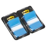 Zakładki indeksujące POST-IT® (680-B2EU), PP, 25,4x43,2mm, 2x50 kart., niebieskie - obrazek 2