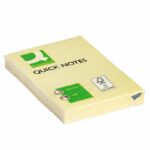 Bloczek samoprzylepny Q-CONNECT, 51x76mm, 1x100 kart., jasnożółty - obrazek 2