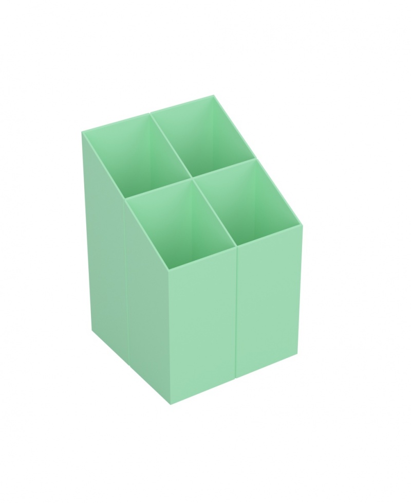 367252-387606-przybornik_na_biurko_ico_kwadratowy_plastiko-800w Przybornik na biurko ICO kwadratowy, plastikowy, 4 komory, mix pastelowy - obrazek 1