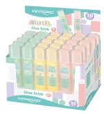 Klej w sztyfcie KEYROAD Jelly Gel, przezroczysty, 9g, display, mix kolorów