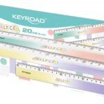 Linijka KEYROAD Jelly Gel, 20cm, display, mix kolorów