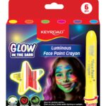 Kredki do malowania twarzy KEYROAD Luminious, fluorescencyjne, 6 szt., mix kolorów