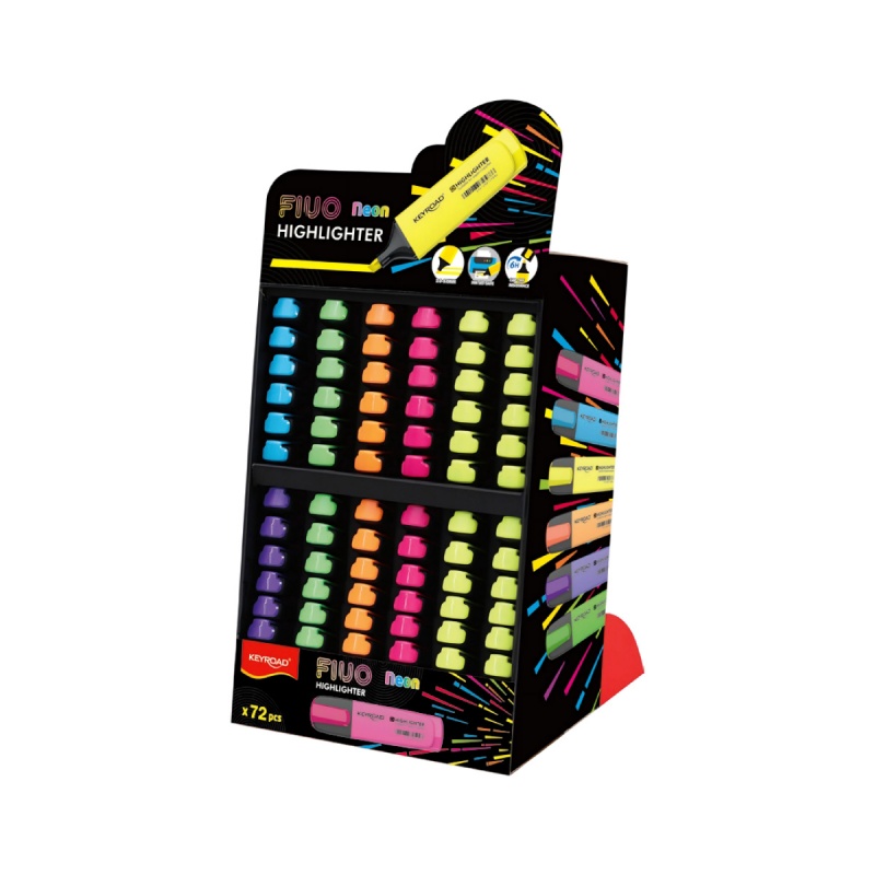 369951-388570-zakreslacz_keyroad_fluo_72_szt_display_mix_k-800w Zakreślacz KEYROAD Fluo, 72 szt., display, mix kolorów - obrazek 1