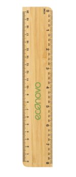 Linijka ECONOVO, 20cm, 100% z biodegradowalnego bambusa, naturalny