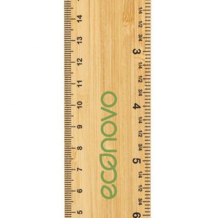 Linijka ECONOVO, 20cm, 100% z biodegradowalnego bambusa, naturalny