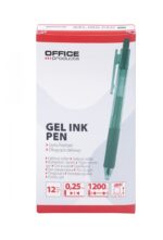 Długopis automatyczny żelowy OFFICE PRODUCTS, gr. linii 0,25mm, dł. linii 1200m, zielony - obrazek 3