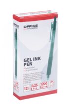 Długopis automatyczny żelowy OFFICE PRODUCTS, gr. linii 0,25mm, dł. linii 1200m, zielony - obrazek 4