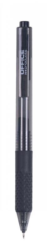 Długopis automatyczny żelowy OFFICE PRODUCTS, gr. linii 0,25mm, dł. linii 1200m, czarny