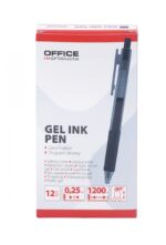 Długopis automatyczny żelowy OFFICE PRODUCTS, gr. linii 0,25mm, dł. linii 1200m, czarny - obrazek 3